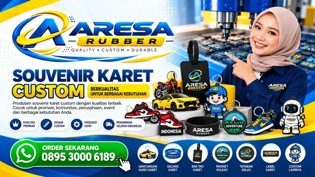 banner promosi souvenir karet aresa rubber